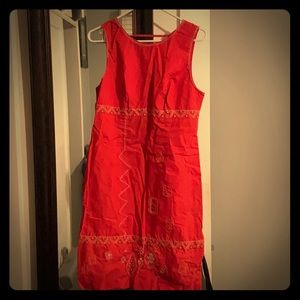 BCBG red vintage inspired dress.